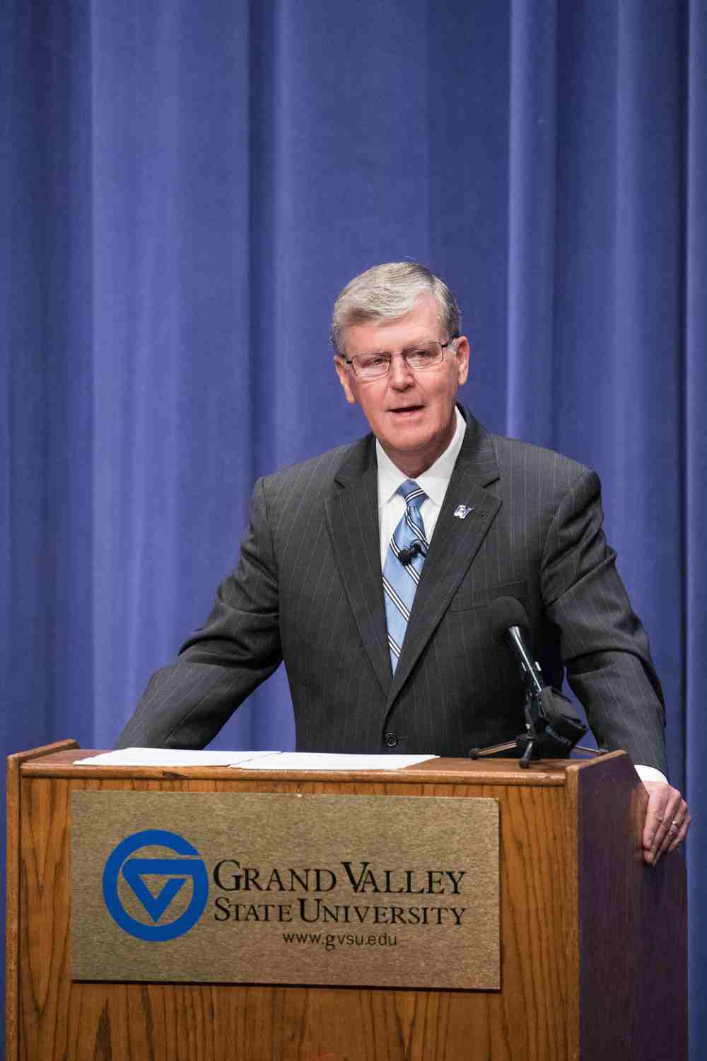 Grand Valley's President Haas announces retirement in 2019